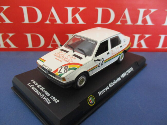 Die cast 1/43 Modellino Auto Alfa Romeo Giulietta 1600 4H Monza 1982 L. Colzani