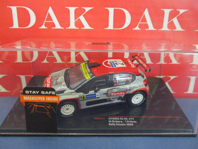 Die cast 1/43 Modellino Auto Citroen C3 R5 Rally Estonia 2020 M. Ostberg by Ixo - immagine 4