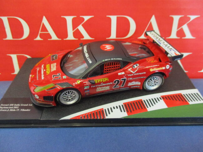 Die cast 1/43 Modellino Auto Ferrari 458 Italia Grand-AM N27 Daytona Test 2011