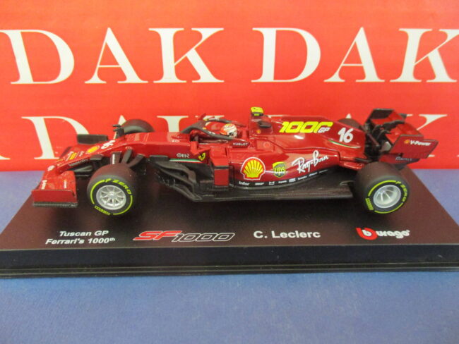 Die cast 1/43 Modellino Auto F1 Ferrari SF1000 Tuscan GP 1000th 2020 C. Leclerc