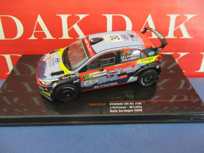 Die cast 1/43 Modellino Auto Hyundai i20 R5 Rally Sardegna 2020 J. Huttunen