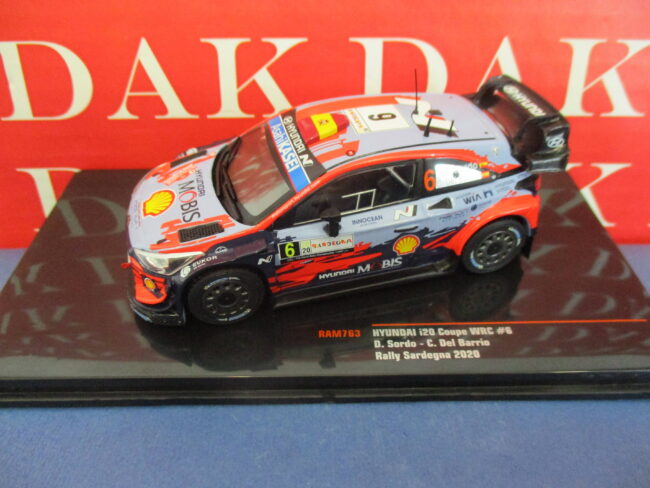 Die cast 1/43 Modellino Auto Hyundai i20 Coupe WRC Rally Sardegna 2020 D. Sordo