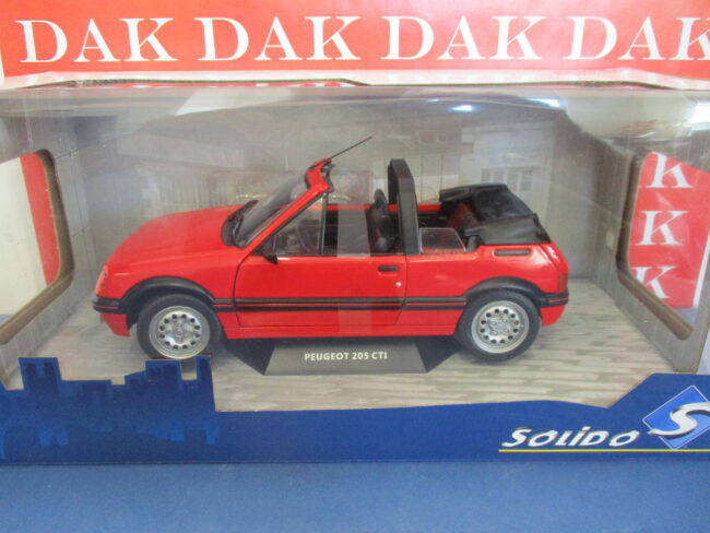 Die cast 1/18 Modellino Auto Peugeot 205 Cabriolet CTI MKI 1989 by Solido - immagine 4