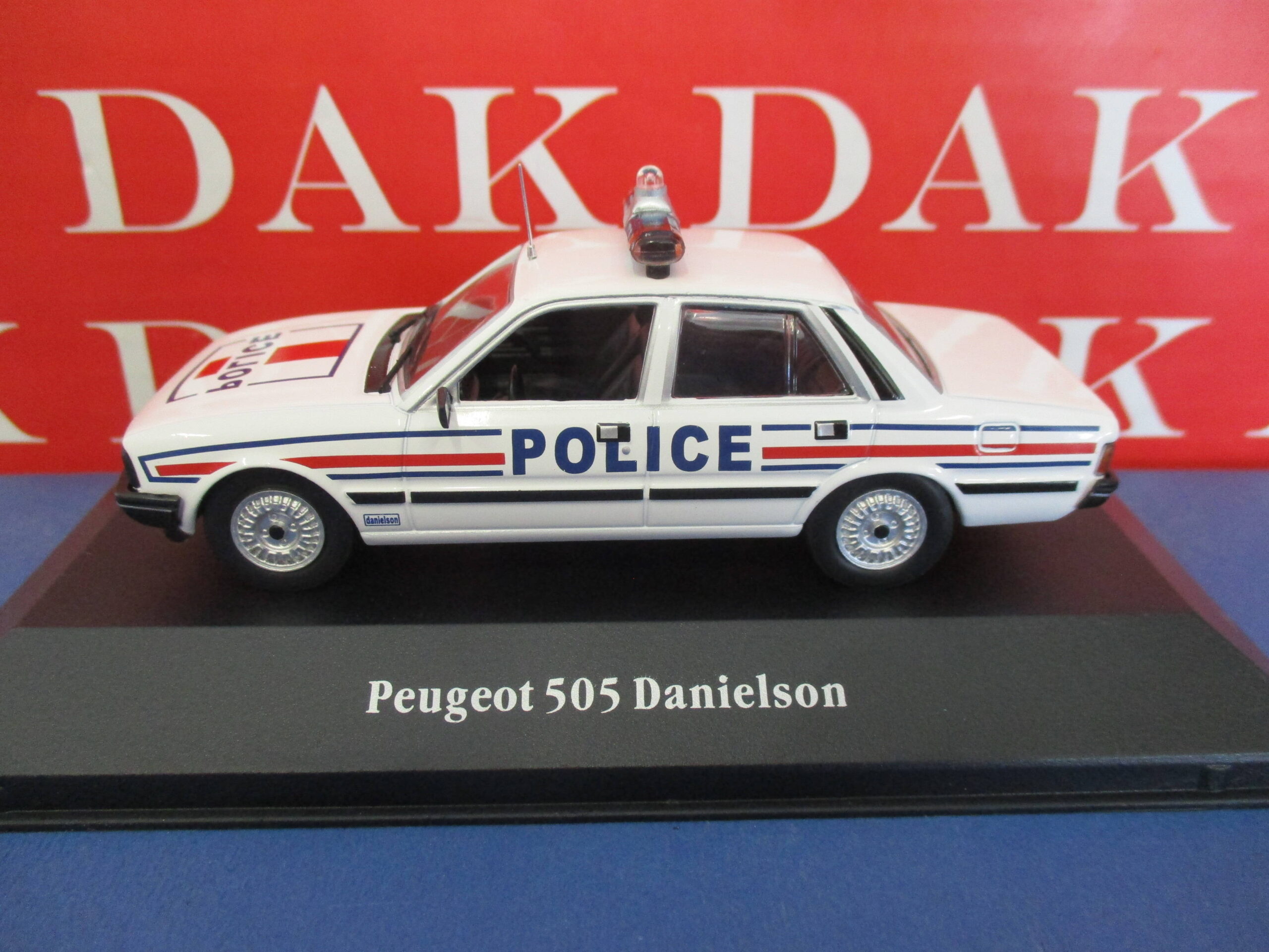 Die cast 1/43 Modellino Auto Polizia Police Peugeot 505 Danielson France  Atlas - Dak Mantova sas