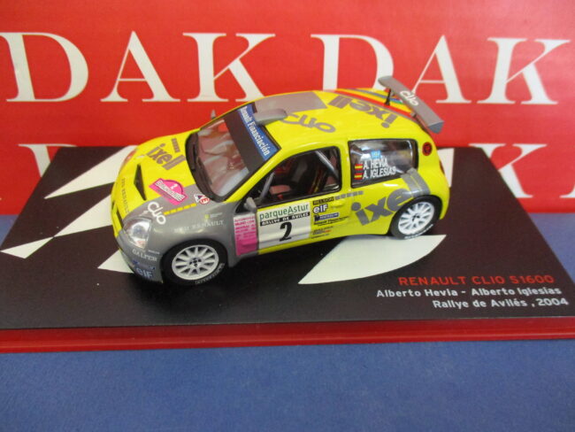 Die cast 1/43 Modellino Auto Renault Clio S 1600 Rally Aviles 2004 A. Hevia