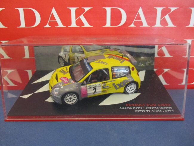 Die cast 1/43 Modellino Auto Renault Clio S 1600 Rally Aviles 2004 A. Hevia - immagine 4