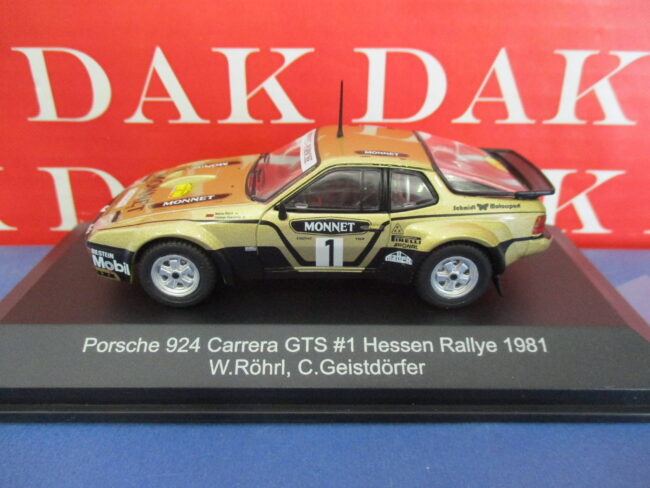 Die cast 1/43 Modellino Auto Porsche 924 Carrera GTS Rally Hessen 1981 W. Rohrl