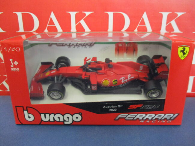 Die cast 1/43 Modellino Auto F1 Ferrari SF1000 Austrian GP 2020 S. Vettel NP - immagine 4