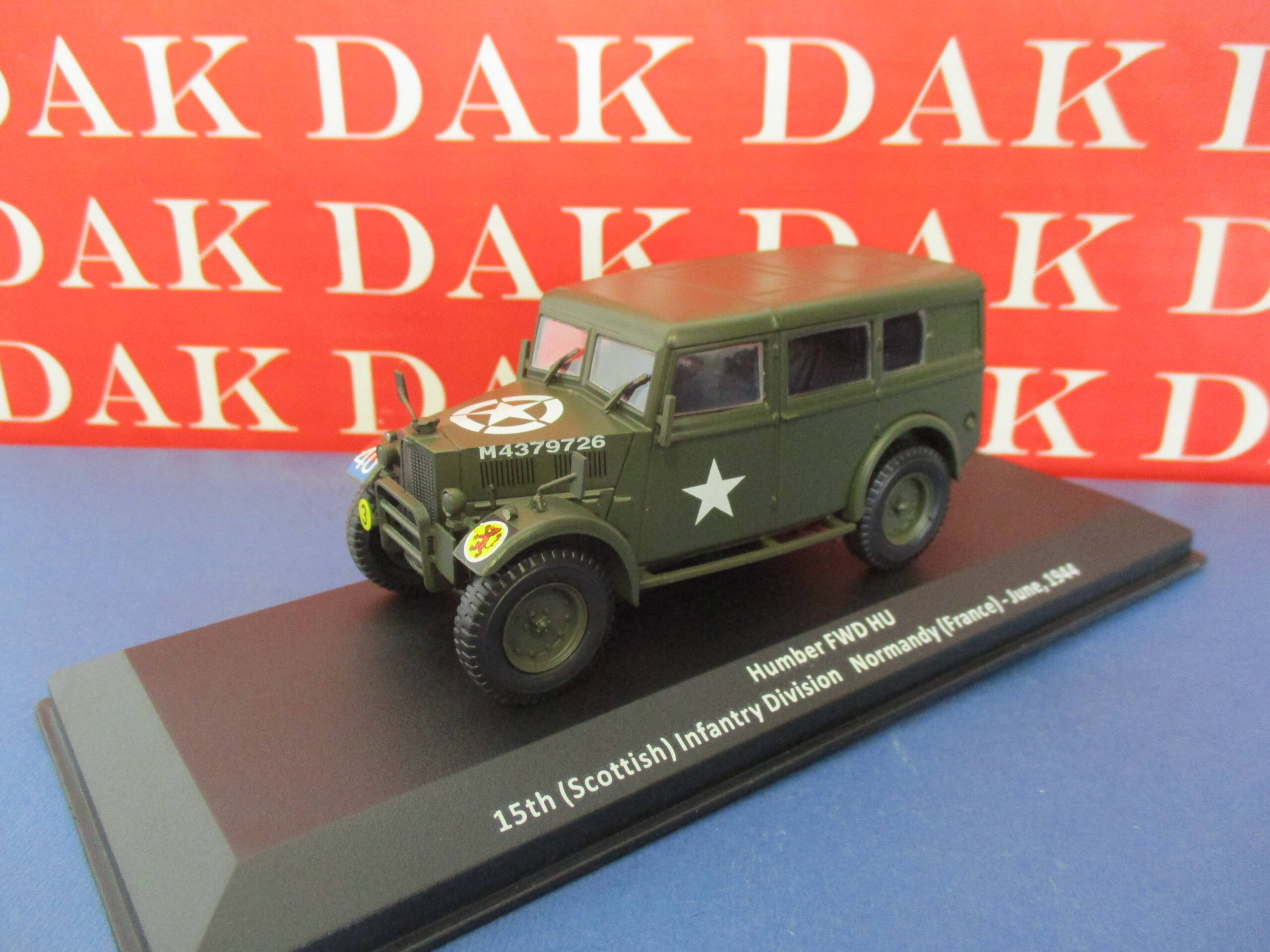 Die cast Modellino Auto Humber FWD HU 15th Infantry Division Normandy 1944