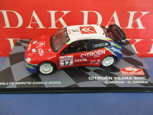 Die cast 1/43 Modellino Auto Citroen Xsara WRC Rally Monte Carlo 2003 C.McRae RM