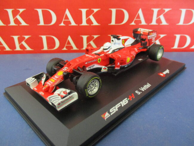 Die cast 1/32 Modellino Auto F1 Ferrari SF16-H 2016 S. Vettel by Burago - immagine 2