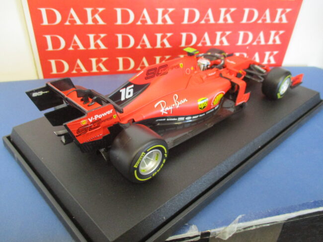 Die cast 1/18 Modellino Auto F1 Ferrari SF90 Monza GP 2019 C. LeClerc by Burago - immagine 3