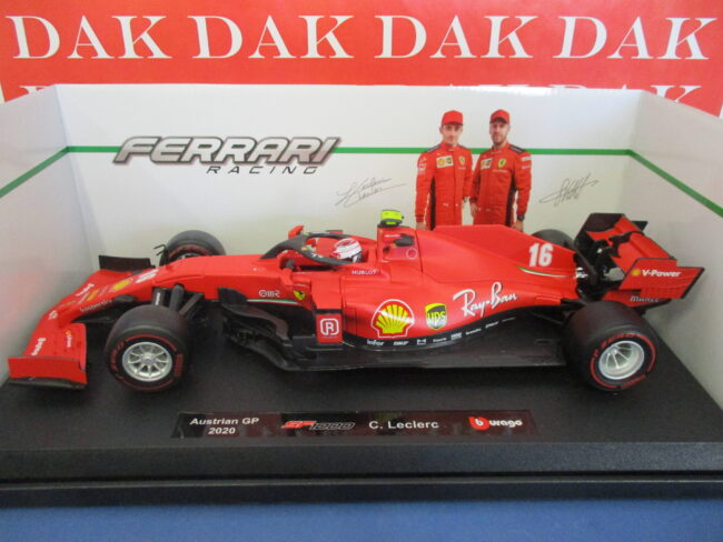 Die cast 1/18 modellino Auto F1 Ferrari SF1000 Austrian GP 2020 C. LeClerc