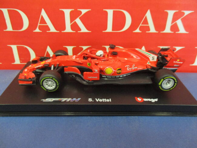 Die cast 1/43 Modellino Auto F1 Ferrari SF71H 2018 S. Vettel by Burago