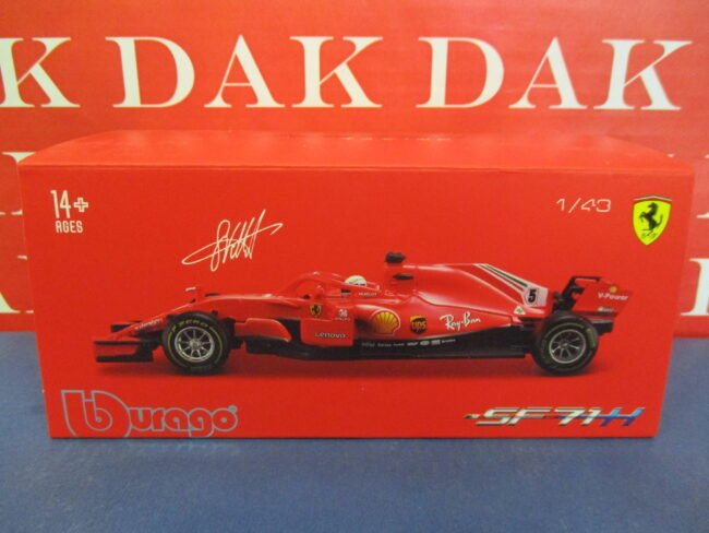 Die cast 1/43 Modellino Auto F1 Ferrari SF71H 2018 S. Vettel by Burago - immagine 5