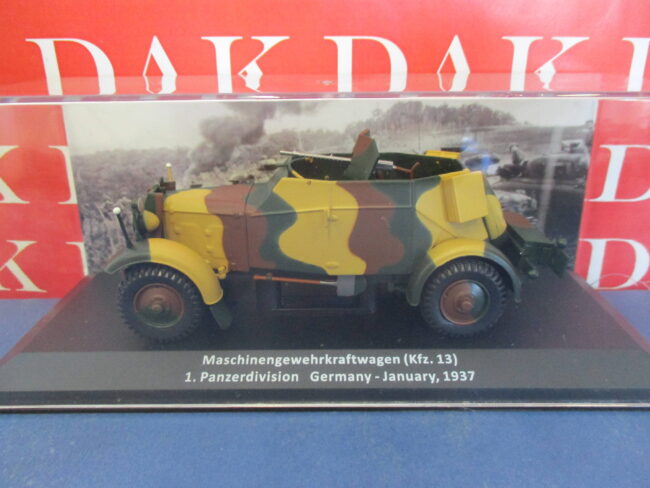 Die cast 1/43 Modellino Autoblindo Maschinengewehrkraftwagen 1. Pz Div 1937 - immagine 4