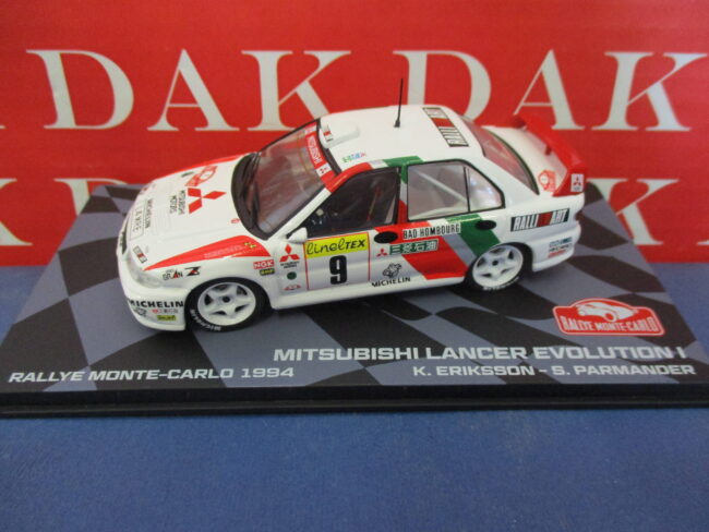 Die cast 1/43 Modellino Auto Mitsubishi Lancer Evo I Rally Monte Carlo 1994