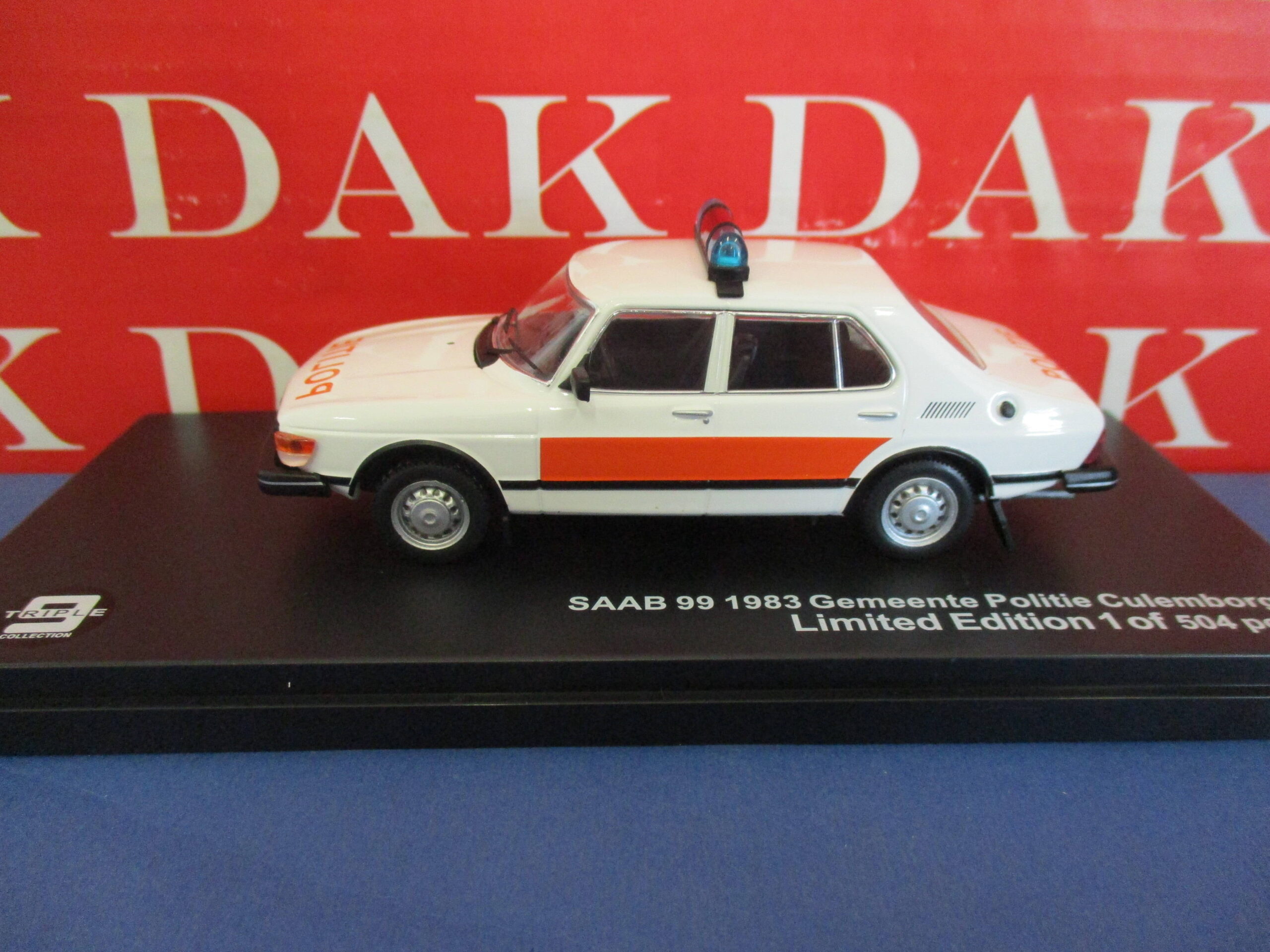 Die cast 1/43 Modellino Auto Polizia Police Saab 99 Netherlands 1983 by Triple 9