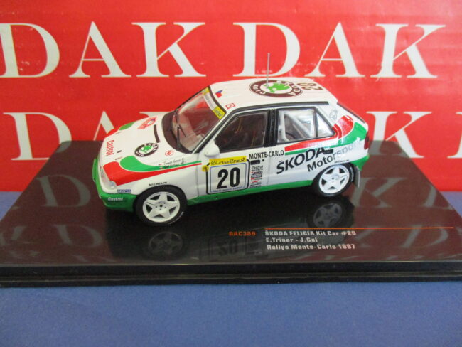 Die cast 1/43 Modellino Auto Skoda Felicia Kit Car Rally Monte Carlo 1997 Triner - immagine 2