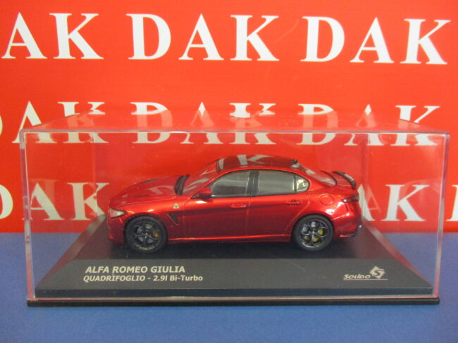 Die cast 1/43 Modellino Auto Alfa Romeo Giulia Quadrifoglio 2.9I Rossa 2016 - immagine 4