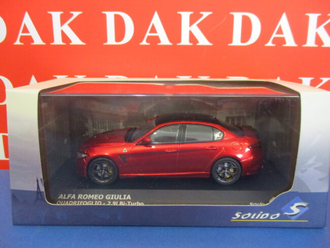 Die cast 1/43 Modellino Auto Alfa Romeo Giulia Quadrifoglio 2.9I Rossa 2016 - immagine 5