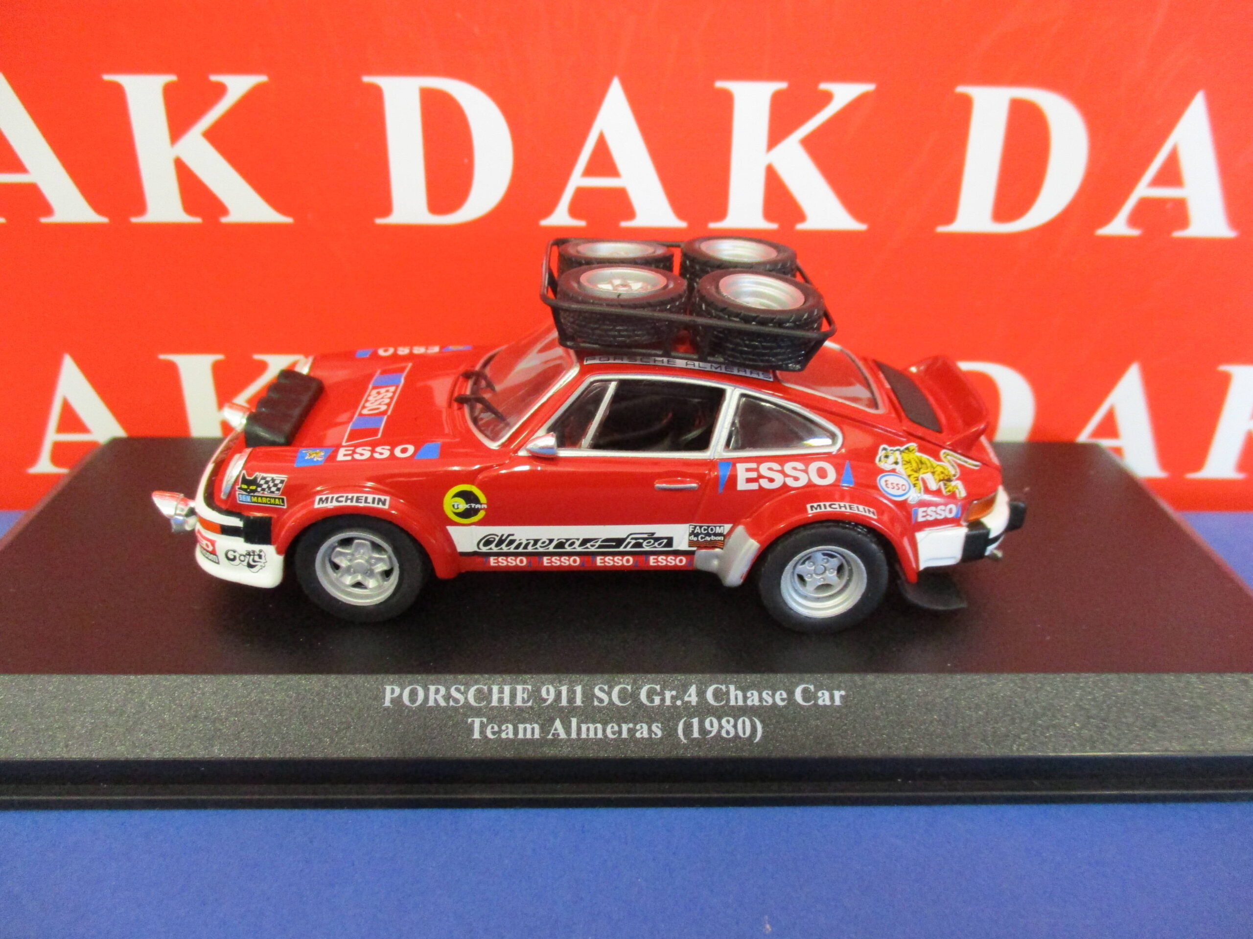 Die cast 1/43 Modellino Auto Porsche 911SC Gr.4 Assistenza Rally Almeras  1980 - Dak Mantova sas