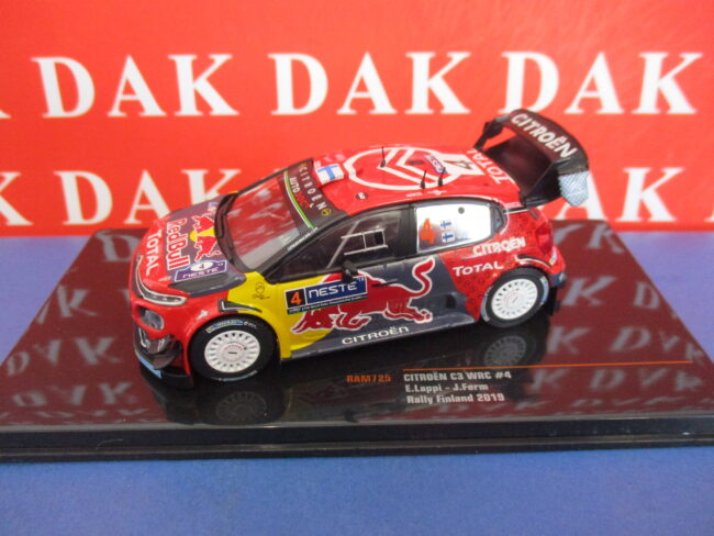 Die cast 1/43 Modellino Auto Citroen C3 WRC Rally Finland 2019 E. Lappi by Ixo