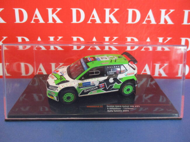 Die cast 1/43 Modellino Auto Skoda Fabia Rally2 Evo Rally Estonia 2022 Mikkelsen - immagine 4