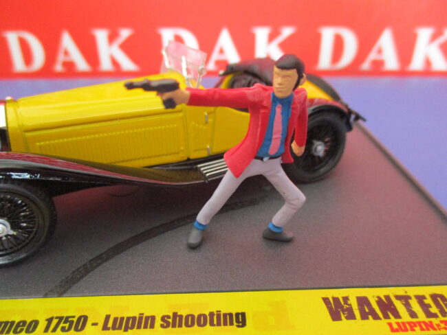 Die cast 1/43 Modellino Auto Alfa Romeo 1750 Lupin Shooting Lupin III by Brumm - immagine 3