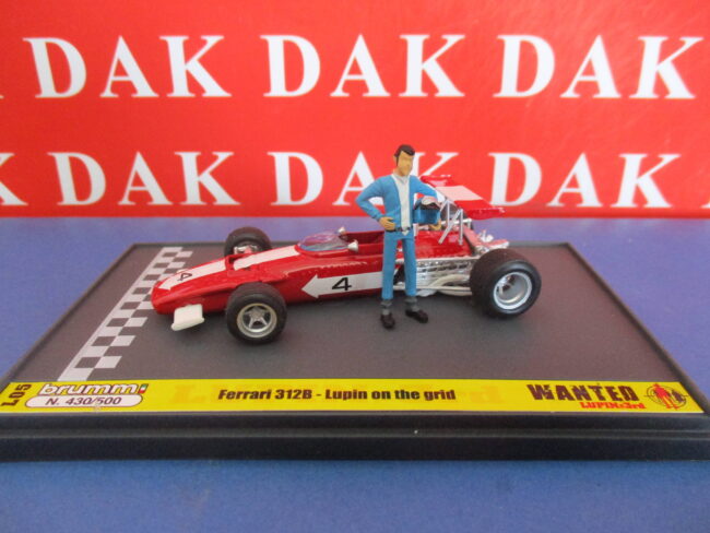 Die cast 1/43 Modellino Auto F1 Ferrari 312B Lupin on the Grid by Brumm Limited