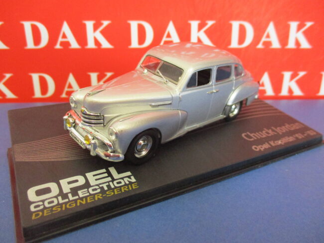 Die cast 1/43 Modellino Auto Opel Kapitan '51 Silver Chuck Jordan 1951-1953 - immagine 2