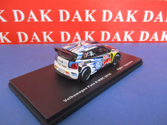 Die cast 1/43 Modellino Auto Volkswagen Polo R WRC Wales Rally 2016 S. Ogier - immagine 3