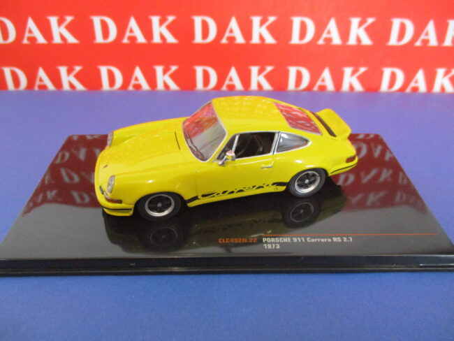 Die cast 1/43 Modellino Auto Porsche 911 Carrera RS 2.7 Gialla 1973 by Ixo