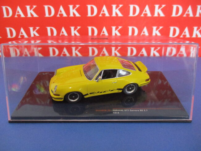 Die cast 1/43 Modellino Auto Porsche 911 Carrera RS 2.7 Gialla 1973 by Ixo - immagine 4