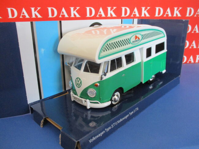 Die cast 1/24 Modellino Furgone Volkswagen T1 Camper by Motor Max - immagine 2