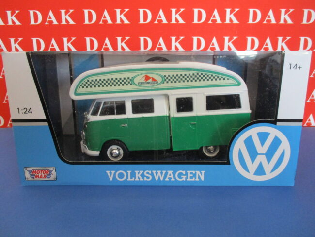 Die cast 1/24 Modellino Furgone Volkswagen T1 Camper by Motor Max - immagine 4