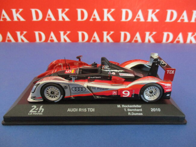 Die cast 1/43 Modellino Auto Audi R15 Tdi Plus 24H Le Mans 2010 R. Dumas