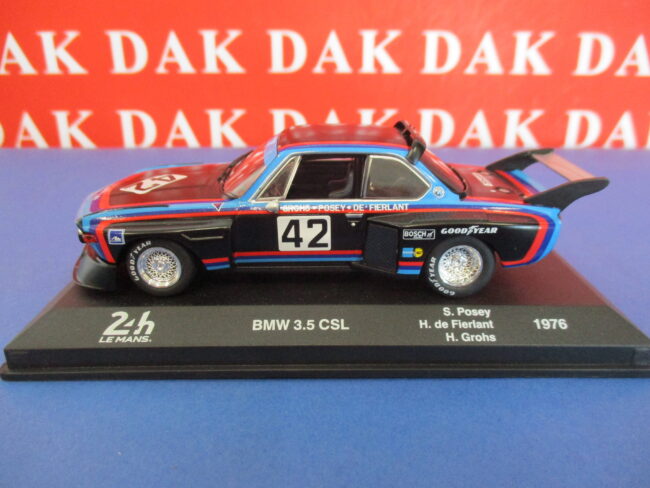 Die cast 1/43 Modellino Auto BMW 3.5 CSL 24H Le Mans 1976 S. Possey