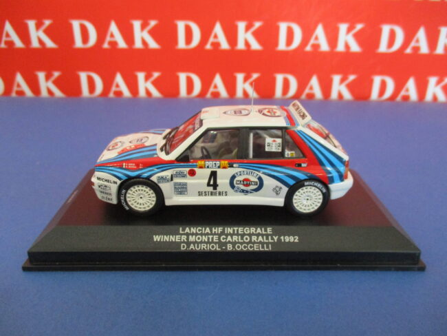 Die cast 1/43 Modellino Auto Lancia Delta HF Int. Rally Monte Carlo 1992 Auriol