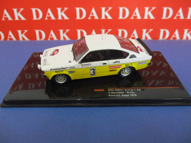 Die cast 1/43 Modellino Auto Opel Kadett GT-E Rally Hunsruck 1978 A. Warmbold