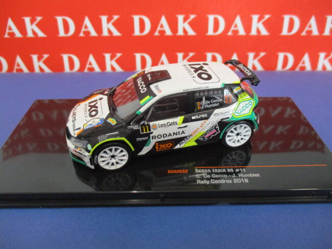 Die cast 1/43 Modellino Auto Skoda Fabia R5 Rally Condroz 2018 C. De Cecco