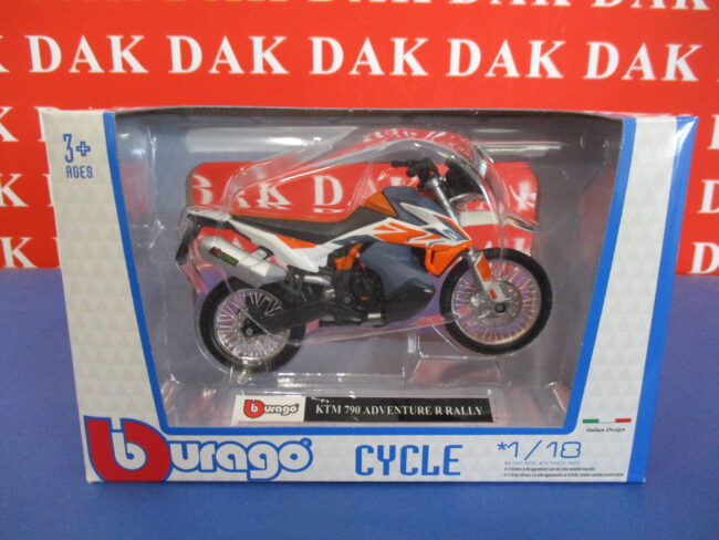 Die cast 1/18 Modellino Moto KTM 790 Adventure R Rally by Burago - immagine 4