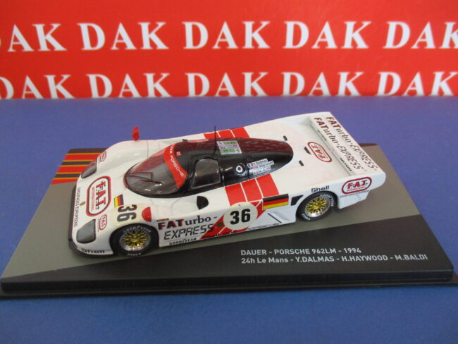 Die cast 1/43 Modellino Auto Dauer Porsche 962LM 24H Le Mans 1994 Y. Dalmas