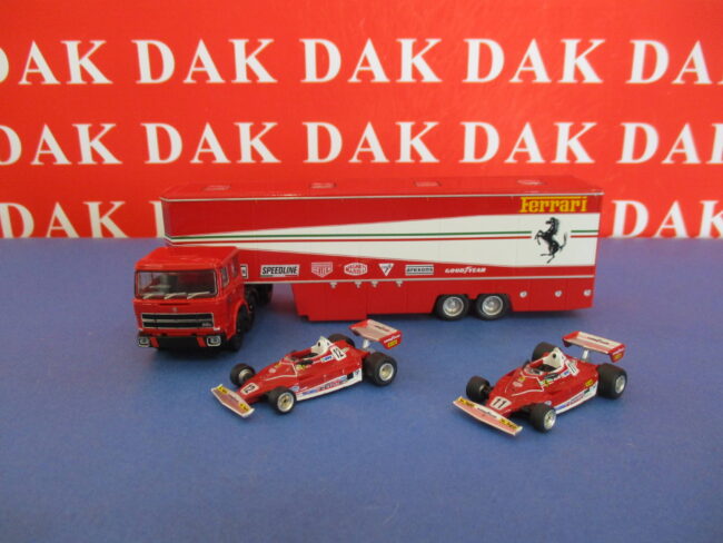 1/87 Set Modellini Camion Fiat 691 T Scuderia Ferrari + 2 Auto F1 + 6 Personaggi