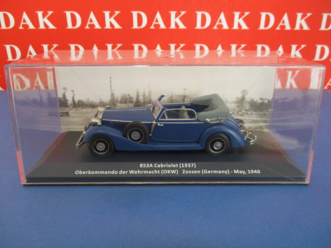 Die cast 1/43 Modellino Auto Horch 853A Cabriolet OKW Germany 1940 - immagine 4