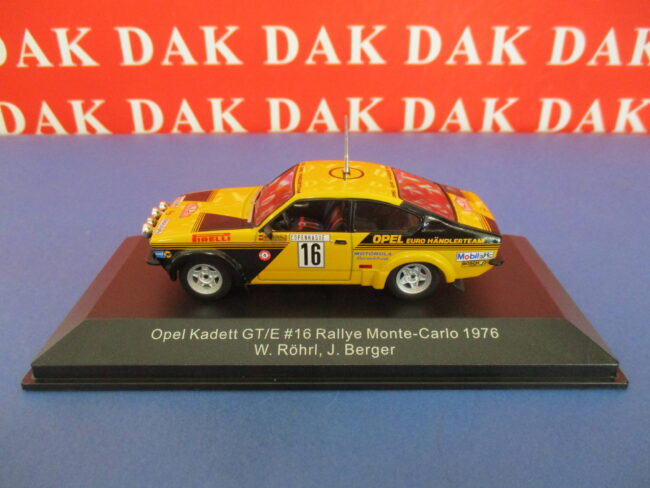 Die cast 1/43 Modellino Auto Opel Kadett GT-E Rally Monte Carlo 1976 W. Rohrl