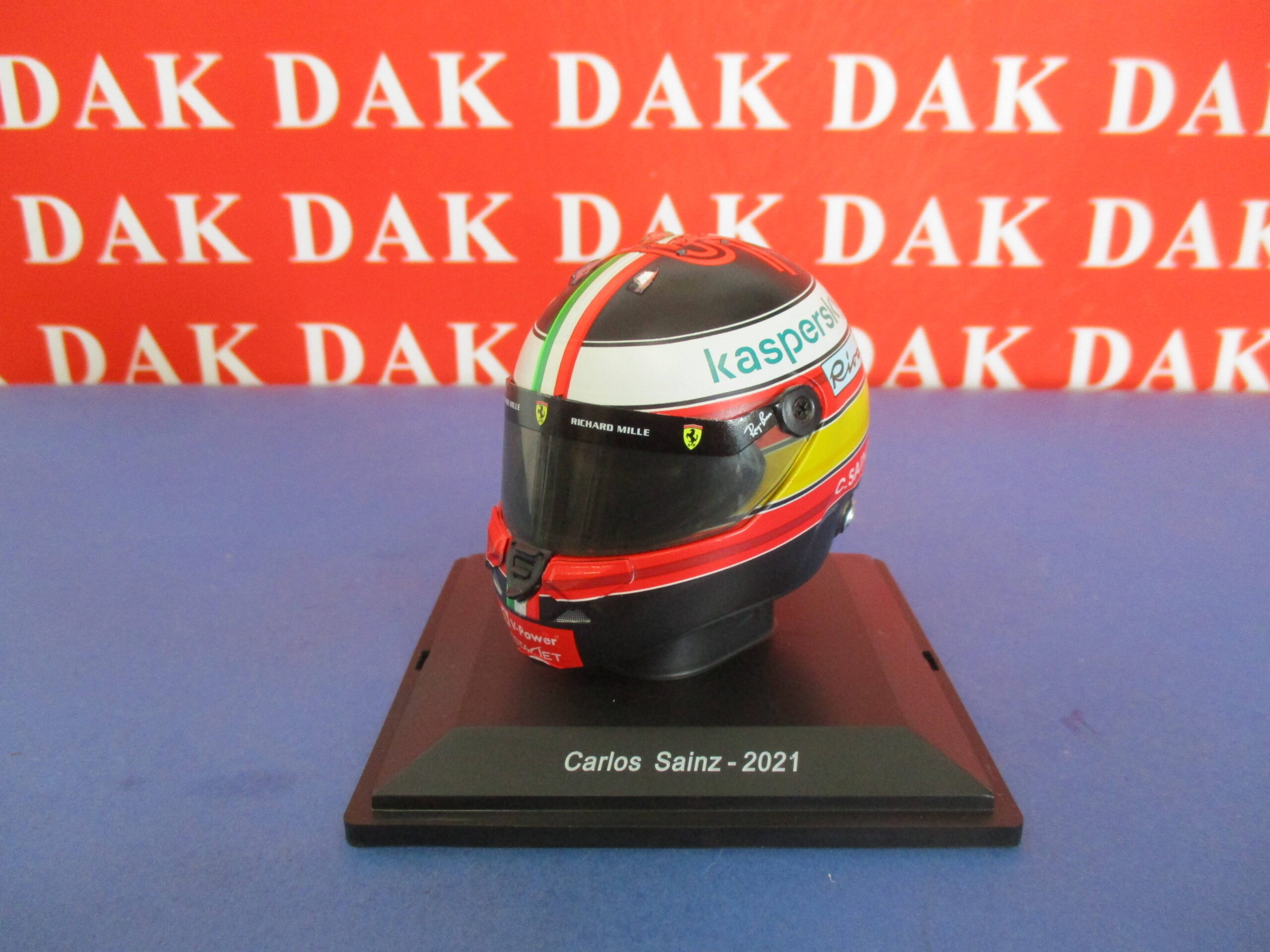1/5 Modellino Casco Helmet Ferrari Carlos Sainz Italy GP 2021