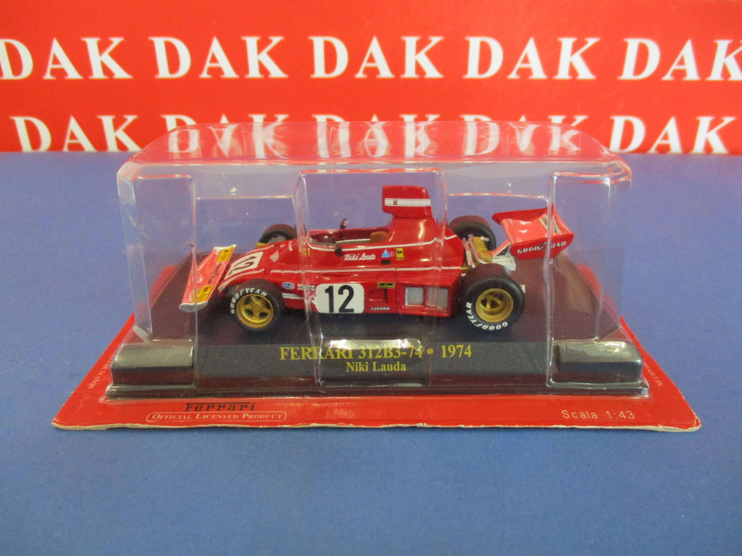 Die cast 1/43 Modellino Auto F1 Ferrari 312 B3-74 1974 N. Lauda blister