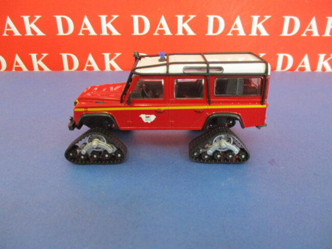 Die cast 1/43 Modellino Auto Pompieri Land Rover Defender VLHR Gatto delle Nevi