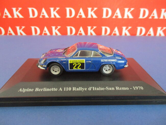 Die cast 1/43 Modellino Auto Renault Alpine A110 Rally Sanremo 1970 J-L. Therier